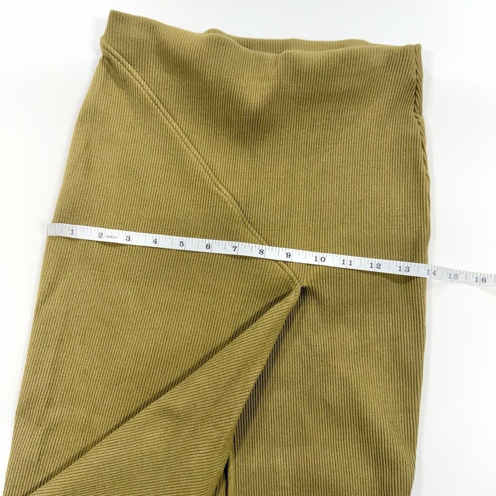 Zara Olive Green Asymmetrical Midi Skirt - Picture 6 of 7